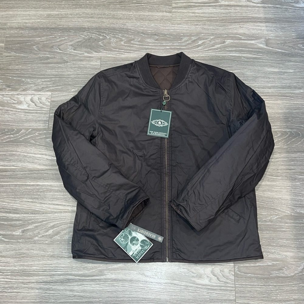 G.H bass reversible bomber jacket. Size L. NWT